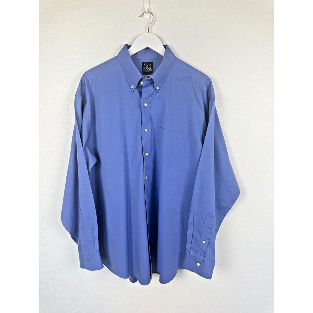 Jos. A. Bank Traveler's Collection 17.5|36 Blue Dress Shirt